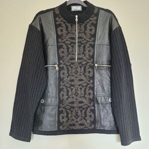 Patchwork Quilted Jacket San Dino Dark Academia Streetwear Euro-Vintage 90s